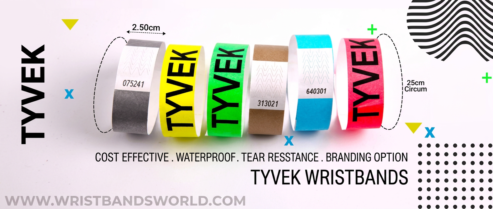 Tyvek wristbands